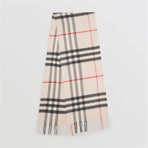 burberry giant check cashmere scarf stone check|Burberry reversible check cashmere scarf.